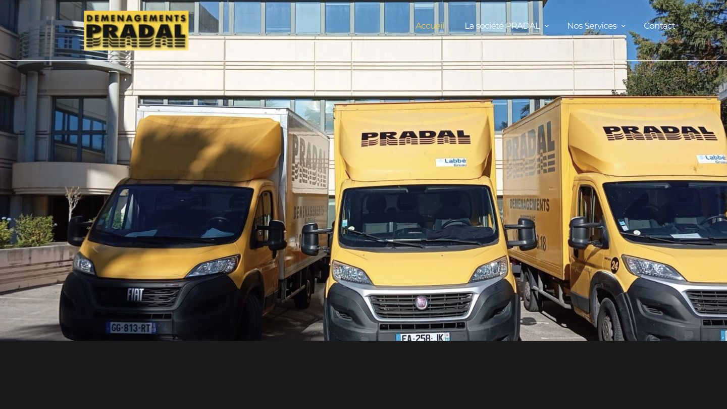 Capture du site de Déménagements Pradal