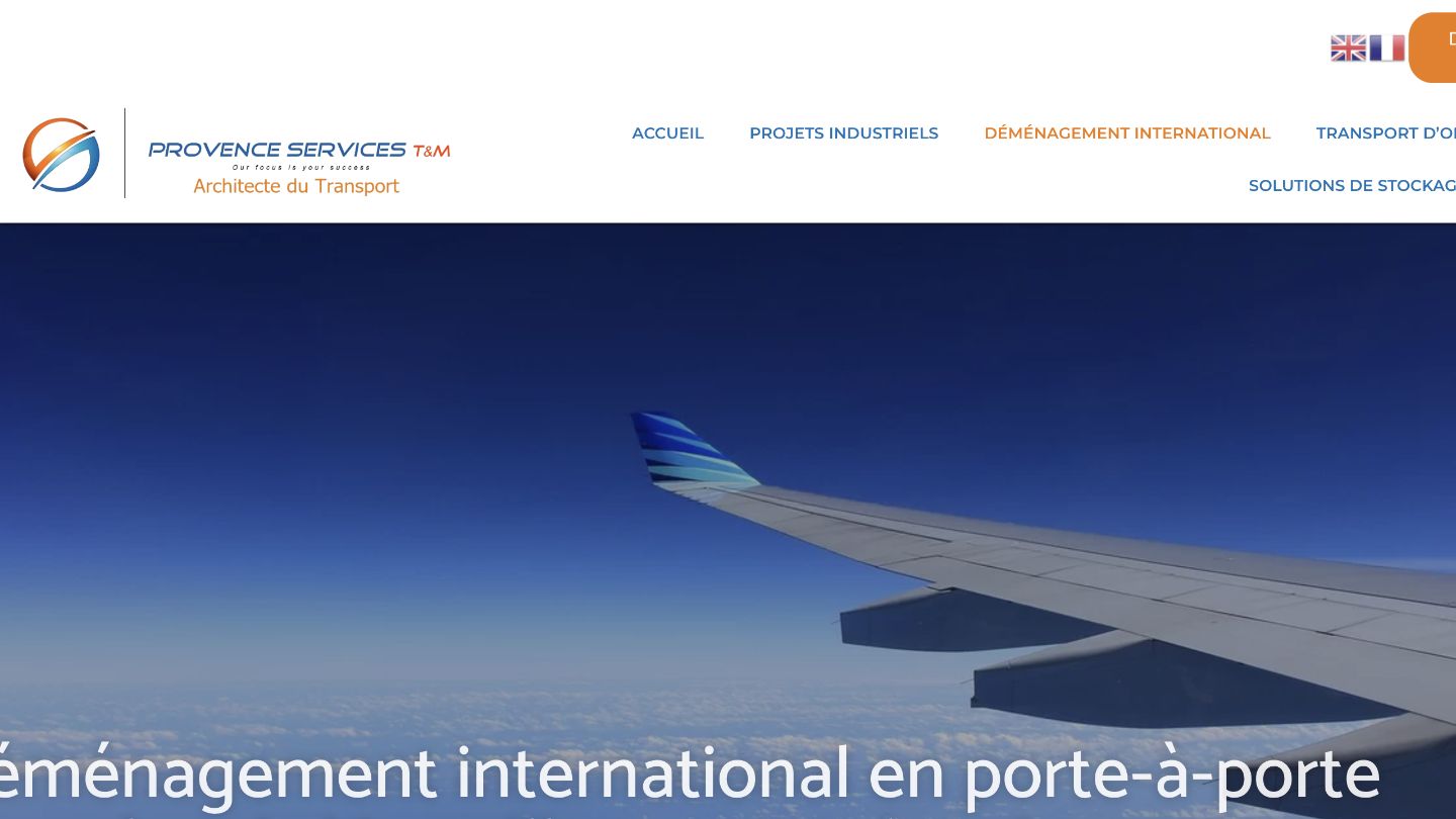 Capture du site de Provence Services Trading & Moving