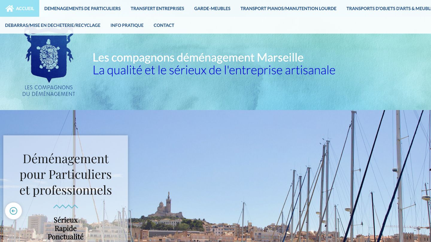 Capture du site de Compagnons du Déménagement